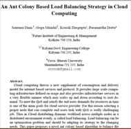 مقاله ترجمه شده الگوریتم لانه مورچگان مبتنی بر استراتژی تعادل بار در رایانش ابری